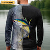 Joycorners Tuna Fishing Saltwater Custom Name UPF Shirts, Tournament Fishing Shirts, Men's Fishing Shirt