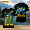 Joycorners Don't Bother Me While I'm Fishing Unless You Brought Beer Funny Fishing Shirt, SPF Shirt, Fishing Shirts For Men