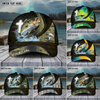Joycorners Fishing Cross Skinfish Flag Of United States Sport Pattern Personalized Name 3D Cap (11 Breeds)