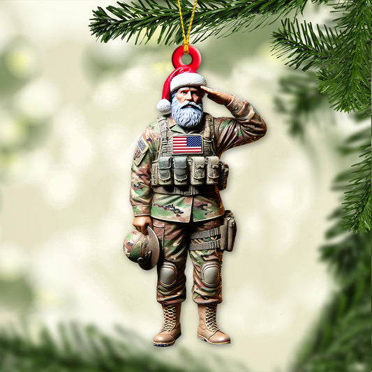 Joycorners Custom Name U.S Veteran Ornament, U.S Veteran Christmas Gift 2D Flat LM2211
