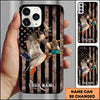 Joycorners American Flag Duck Hunting Personalized Name Phone Case
