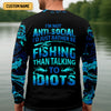 Joycorners I'd Just Rather Be Fishing Than Talking To Idiots Funny Fishing Shirt, SPF Shirt For Men, Men's Fishing Shirt