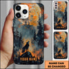 Joycorners Moonlit Wolf Forest Personalized Name Phone Case