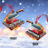 Joycorners Custom Name Butcher Ornament, Christmas Gifts 2D Flat LM2211