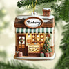 Joycorners Custom Name Bakery Store Ornament, Bakery Store Christmas Decoration 3 2D Flat LM2211