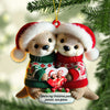 Joycorners Custom Name Christmas Couple Ornament, Couple Christmas Gift45 2D Flat LM2111