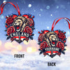 Joycorners Custom Name England Ornament, Christmas Gift for England Lover 2D Flat LM2211