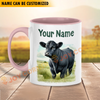 Joycorners Black Angus Personalized Name Two Tone Mug