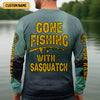 Joycorners Gone Fishing With Sasquatch Bassquatch Fishing UPF Shirts, Fishing Gifts For Men, Men's Fishing Shirt