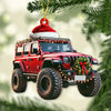 Joycorners Custom Name Jeep Ornament, Christmas Gift for Jeep Lover 2D Flat LM2211