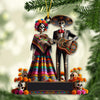 Joycorners Custom Name Mexican Couple Ornament, Mexican Couple Christmas Gift 2D Flat LM2111
