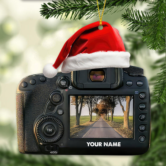 Joycorners Custom Name Photographer Ornament, Photographer Christmas Gift 2D Flat LM2211