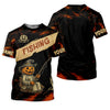 Joycorners Pumpkin Fishing SPF Shirt, Halloween Fishing Men Jersey, Funny Fishing Shirt, Presents For Fishermen