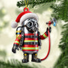 Joycorners Custom Name Fire Fighter Ornament, Fire Fighter Christmas Gift 2D Flat LM2111