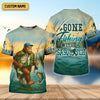 Joycorners Gone Fishing With Sasquatch, Fishing Shirts, SPF Long Sleeve Shirts, Fishing Shirts For Men