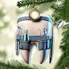 Joycorners Custom Name Dentist Ornament, Dentist Christmas Gift 2D Flat LM2211