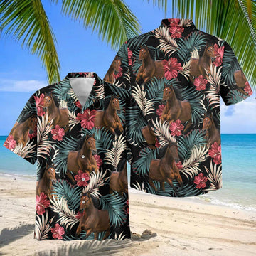 Joycorners Morgan Equestrian Tropical Hawaiian Shirt