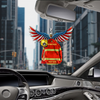 Joycorners Personalized Eagle Thin Red Line Flag Armor Firefighter Shaped Flat Acrylic Car Hanging Ornament 2D Flat LM1811