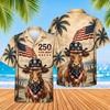 Joycorners Patriotic Cows Fireworks USA Flag Sunglasses 3D Hawaiian Shirt (10 Breeds)