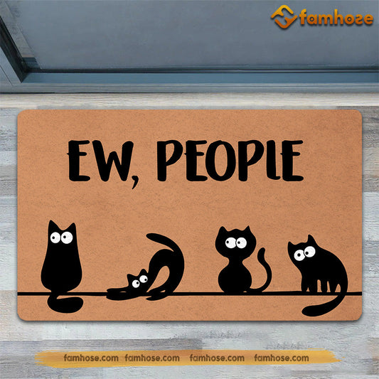 Joycorners Cat Doormat, Eww People Surprise Cats Gift For Cat Lovers, New Home Gift, Housewarming Gift, Cat Decor LM0210