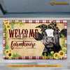 Joycorners Cow Doormat, Welcome To Our Farmhouse Gift For Cow Lovers, New Home Gift, Housewarming Gift, Cow Decor LM0210