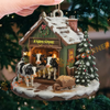 Joycorners Merry Christmas Gifts Farm Cattle Ornament, Acrylic Ornament (8 Breed Options)