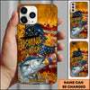 Joycorners Fishing Phone Case And Beer Golden Splash Design Personalized Name 3D Phone Case (10 Fish Species)