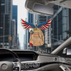 Joycorners Personalized Eagle Thin Red Line Flag Armor Firefighter Shaped Flat Acrylic Car Hanging Ornament 2D Flat LM1811