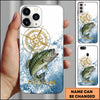 Joycorner Fishing Golden Compass Water Splash Personalized Name 3D Phone Case (10 Fish Species)