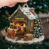 Joycorners Merry Christmas Gifts Farm Cattle Ornament, Acrylic Ornament (8 Breed Options)