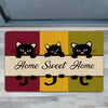 Joycorners Cute Cat Doormat, Home Sweet Home, Housewarming Gift, Cat Doormat Decor, Gift For Cat Lovers, Cat Owners LM0210