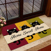 Joycorners Cute Cat Doormat, Home Sweet Home, Housewarming Gift, Cat Doormat Decor, Gift For Cat Lovers, Cat Owners LM0210