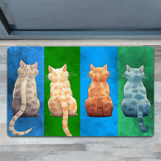 Joycorners Cute Cat Doormat, Look At Me, Doormat For Home Decor Housewarming Gift, Welcome Mat Gift For Cat Lovers LM0210