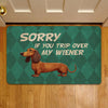 Joycorners Funny Dachshund Dog Doormat, Sorry If You Trip Over My, Doormat Gift For Dachshund Lovers, Home Decor Housewarming Gift, Dog Welcome Mat LM0210