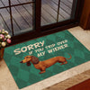 Joycorners Funny Dachshund Dog Doormat, Sorry If You Trip Over My, Doormat Gift For Dachshund Lovers, Home Decor Housewarming Gift, Dog Welcome Mat LM0210