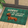 Joycorners Funny Dachshund Dog Doormat, Sorry If You Trip Over My, Doormat Gift For Dachshund Lovers, Home Decor Housewarming Gift, Dog Welcome Mat LM0210