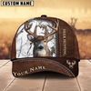 Joycorners Deer Hunting Brown Leather Pattern Mutilcolored Personalized Name 3D Cap