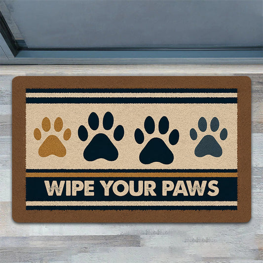 Joycorners Funny Dog Doormat, Wipe Your Paws, Doormat Gift For Dog Lovers, Home Decor Housewarming Gift, Dog Welcome Mat LM0210
