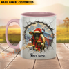 Joycorners Belted Galloway Personalized Name Christmas Farmyard Mug