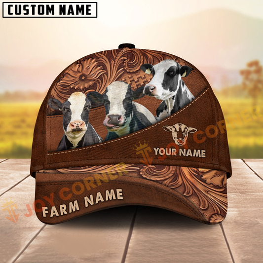 Joycorners Holstein Farming Life Customized Name And Farm Name 3D Classic Cap