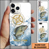 Joycorner Fishing Golden Compass Water Splash Personalized Name 3D Phone Case (10 Fish Species)