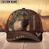 Joycorners Elk Hunting Brown Leather Pattern Mutilcolored Personalized Name 3D Cap