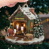 Joycorners Merry Christmas Gifts Farm Cattle Ornament, Acrylic Ornament (8 Breed Options)