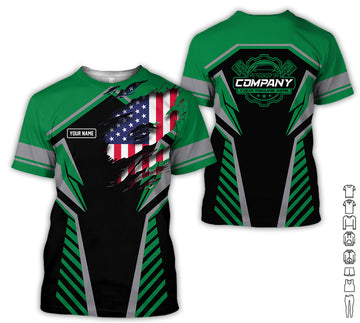 Joycorners Personalized Diesel Mechanic Shirt, Green Garage Uniform, Gift for Car Guys & Technicians, Size S to 5XL PT2609