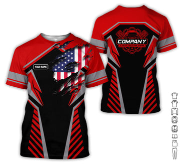 Joycorners Personalized Diesel Mechanic Shirt, Red Garage Uniform, Gift for Car Guys & Technicians, Size S to 5XL PT2609