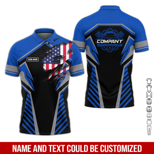 Joycorners Personalized Diesel Mechanic Shirt, Navy Garage Uniform, Gift for Car Guys & Technicians, Size S to 5XL PT2609