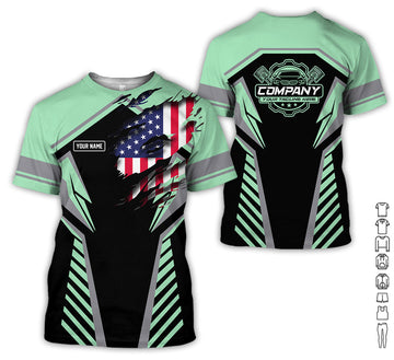 Joycorners Personalized Diesel Mechanic Shirt, Seafoam Garage Uniform, Gift for Car Guys & Technicians, Size S to 5XL PT2609