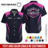 Joycorners Custom Name Mechanic Shirt, Unisex Pink Crew Shirt for Automotive Workers, Perfect Gift for Him, 3D Printed Pocket Shirt PT2609
