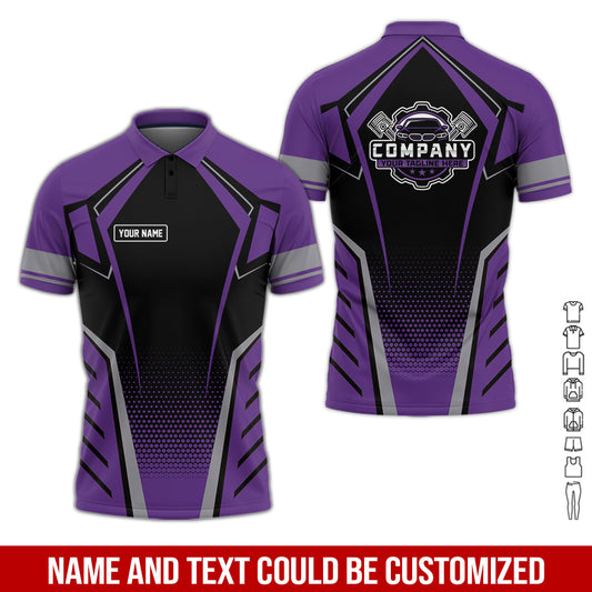 Joycorners Personalized Garage Uniform in Classic Purple, Mechanic Work Shirt for Men and Women, Perfect for Birthday or Husband, or Boyfriend PT2609