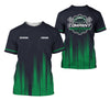 Joycorners Personalized Mechanic Shirt in Green, 3D Printed Pocket Mechanic Shirt, Custom Name Work Shirt for Car Repair Technicians, Great Gift for Men PT2609